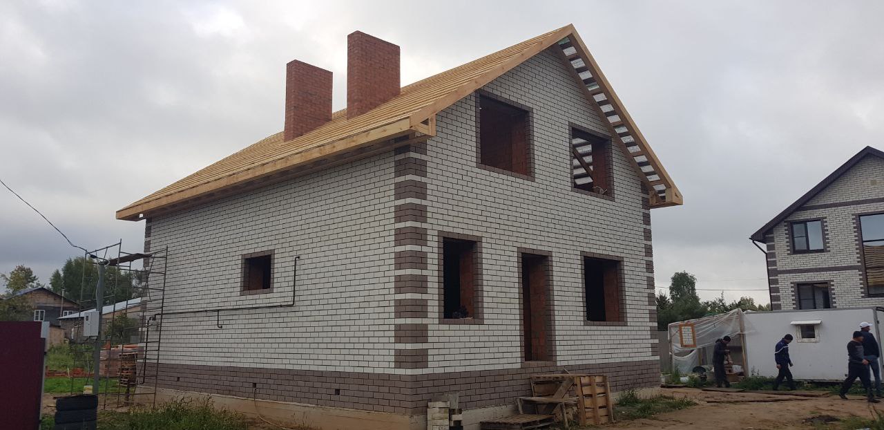 Дом 120м2. Керамический блок, силикатный кирпич