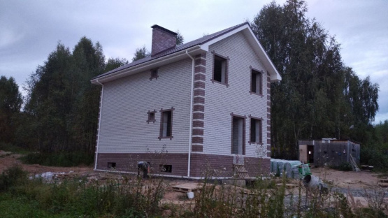 Дом 130м2. Газосиликатный блок, силикатный кирпич