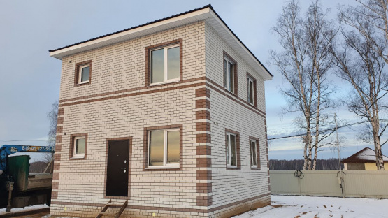 Дом из газосиликатного блока и силикатного кирпича 120 м2