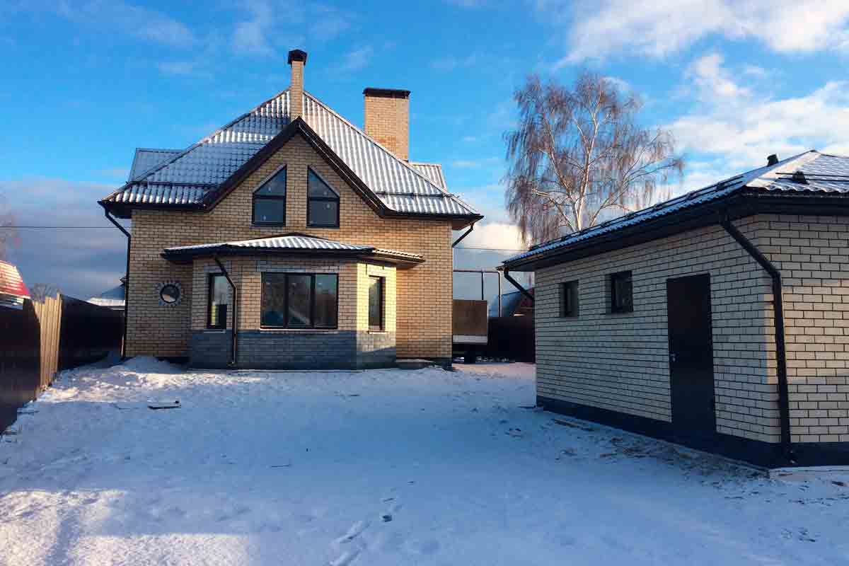 Дом из силикатного кирпича 160 м2
