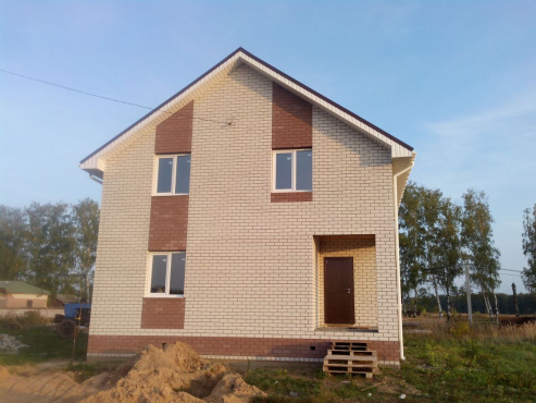 Дом 120м² из газосиликатного блока, силикатного кирпича