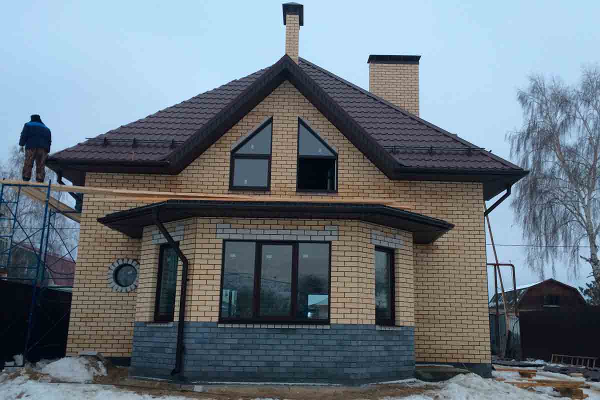Дом из силикатного кирпича 160 м2