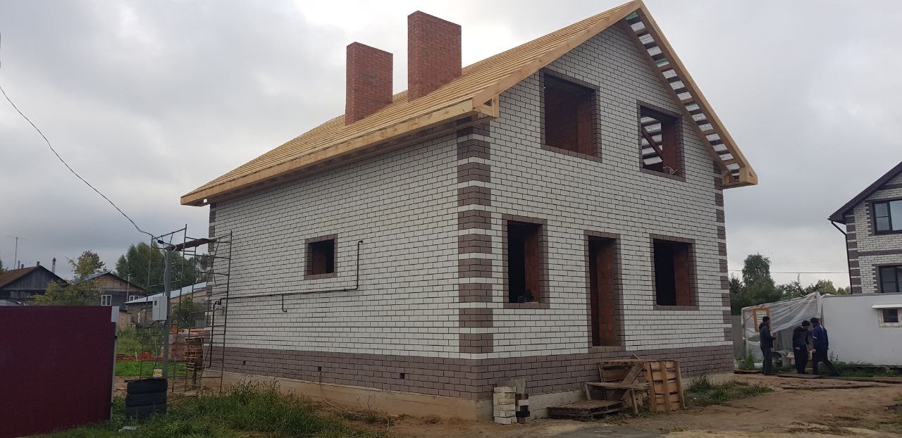 Дом 120м2. Керамический блок, силикатный кирпич